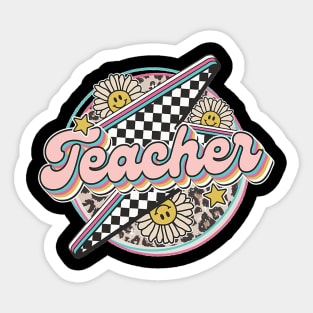 Hippies Teacher Back To School Funny Sticker